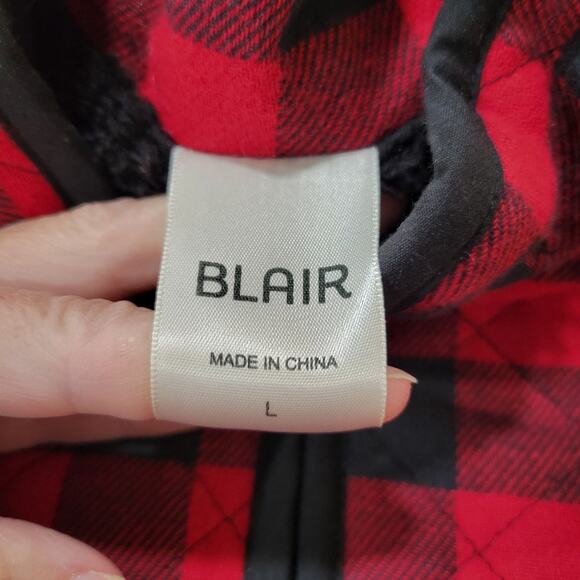 Blair Buffalo Plaid Fleece Lined Vest Size Large - Picture 8 of 10